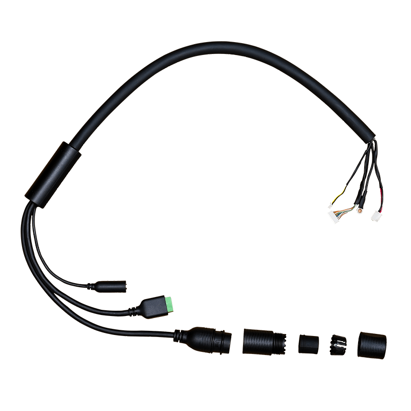 IPX7 Pigtail Cable RJ45 JACK + DC JACK + Housing