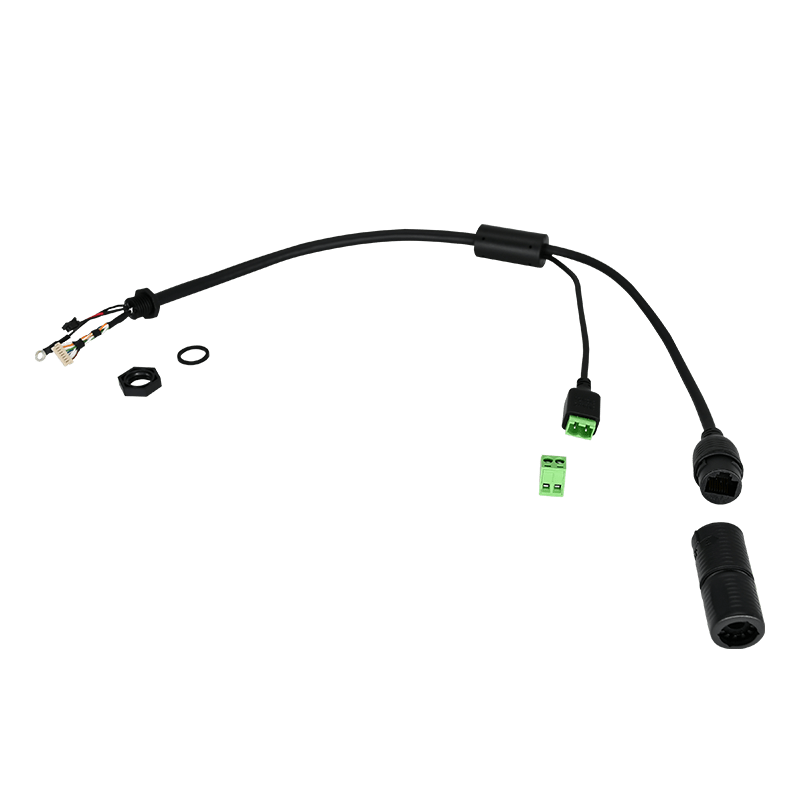 IPX7 Pigtail Cable RJ45 JACK + DC JACK